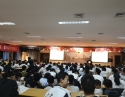 2019年4月8日，对成都实验外国语学校高三学生进行高考减压心理辅导。